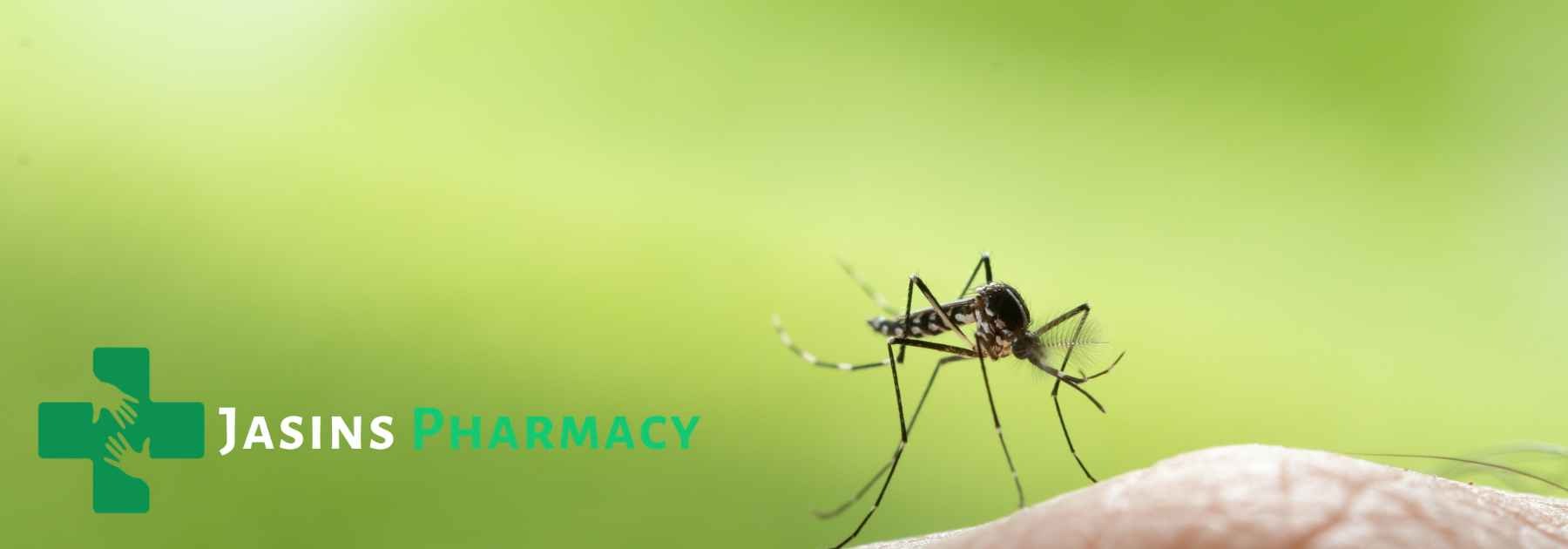 mosquito on green background